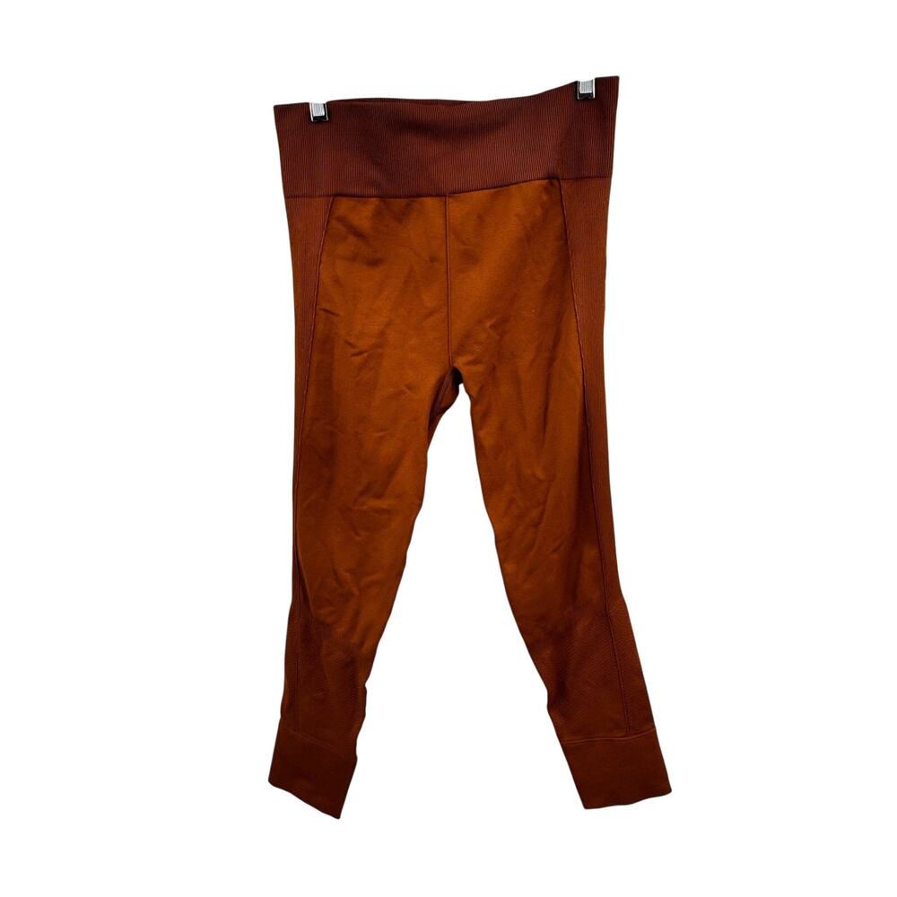 Halfdays Women's Sophia Seamless Leggings Caramel Orange Brown Size Large